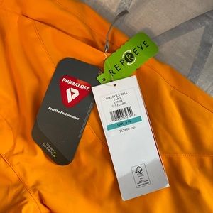 Orange girls ski pants Spyder, size 14 new with tags
